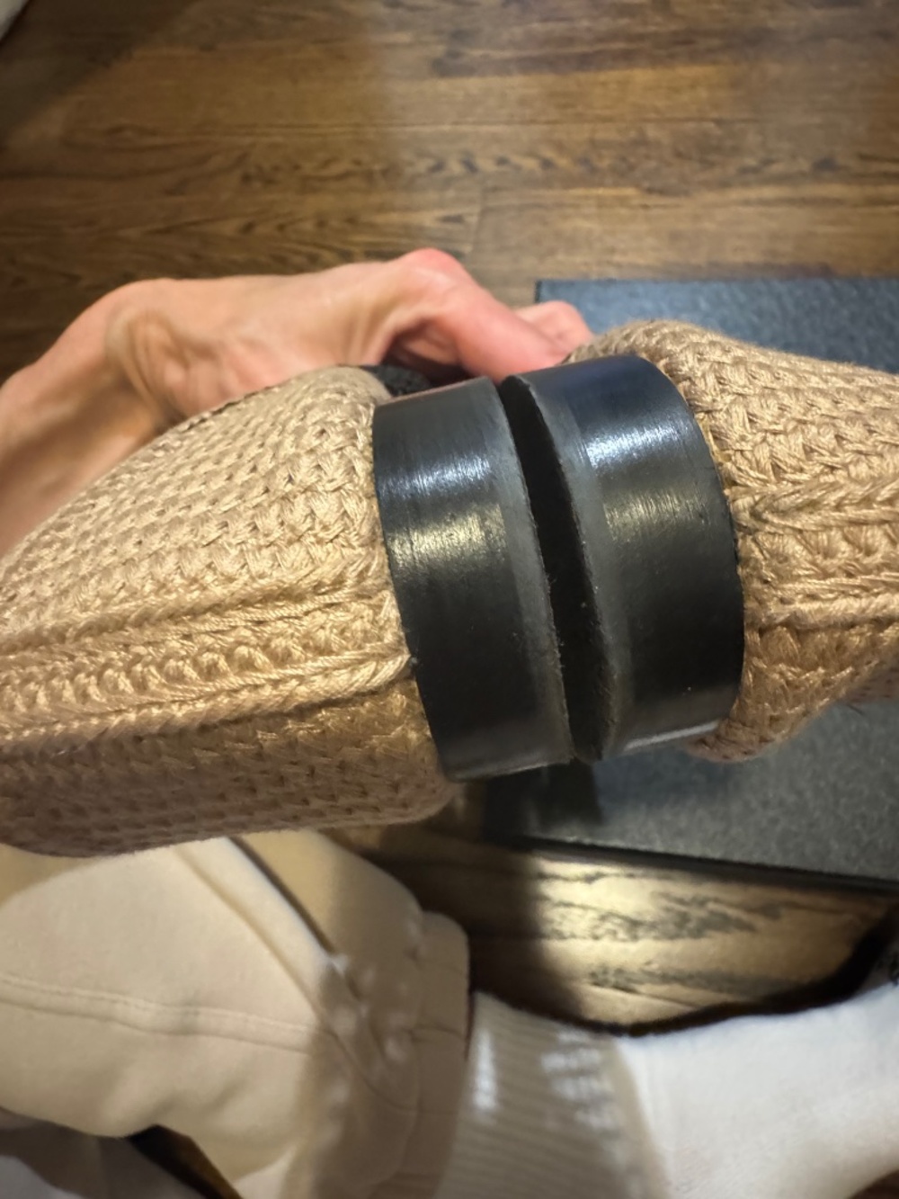 Chanel Raffia Ballet Flats - Black / Beige - Picture 8 of 9